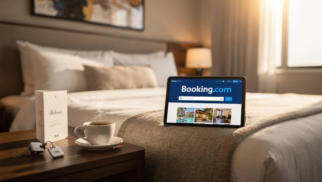 list on booking.com with field heritage