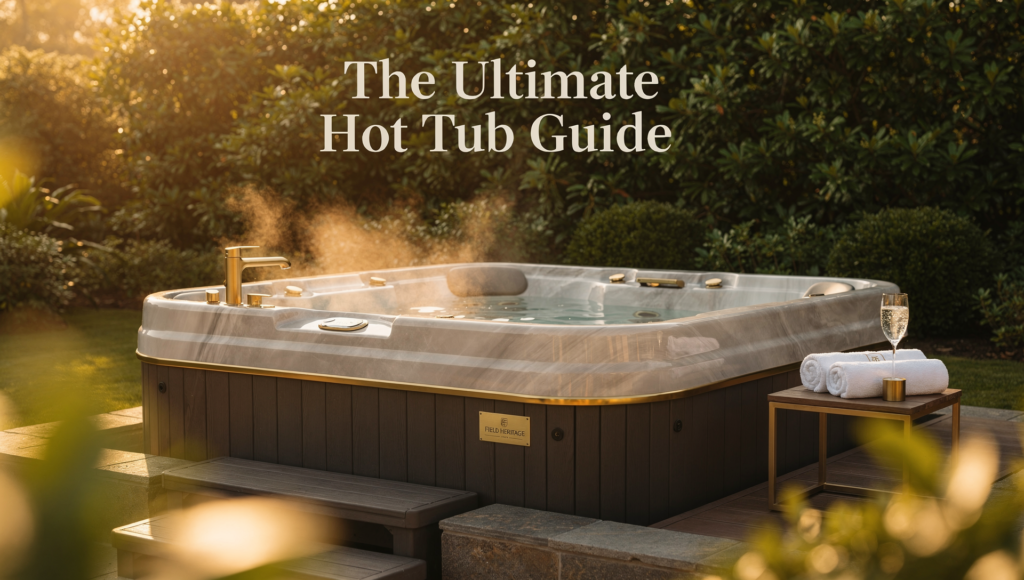 hot tub at a holiday let showing how hot tubs increase bookings and nightly rates