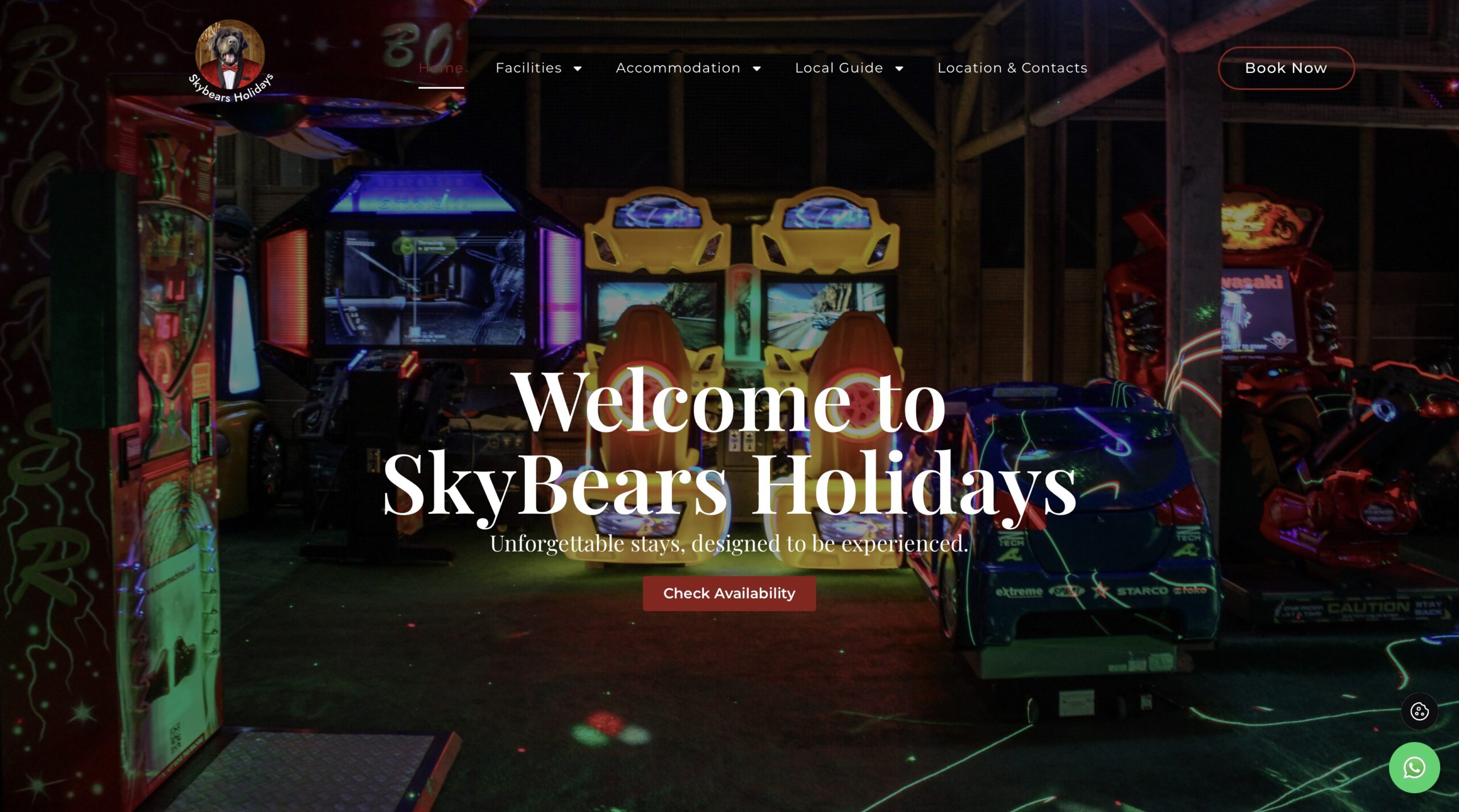 SkyBears Holidays website built by Field Heritage